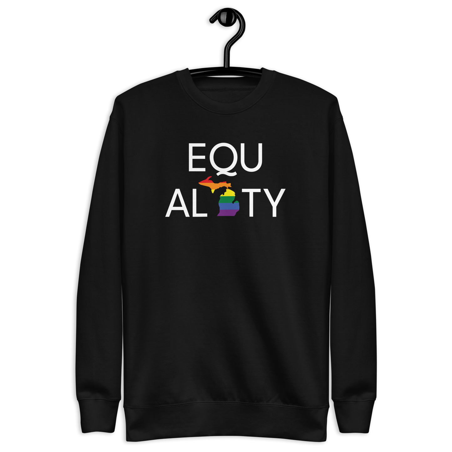 Michigan 'Equality' Premium Sweatshirt (LGBTQ Pride Colors)