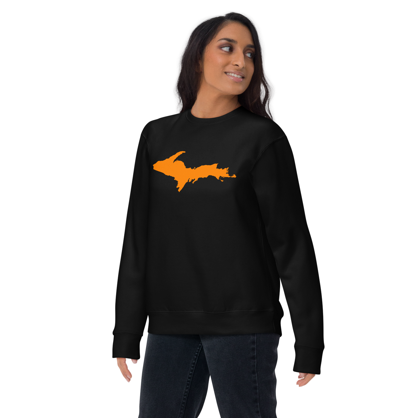 Michigan Upper Peninsula Sweatshirt (w/ Orange UP Outline) | Unisex Premium