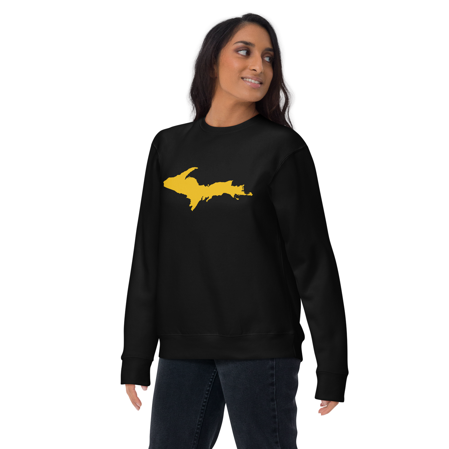 Michigan Upper Peninsula Sweatshirt (w/ Gold UP Outline) | Unisex Premium