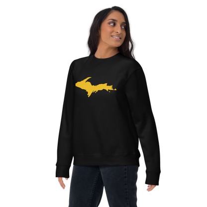 Michigan Upper Peninsula Sweatshirt (w/ Gold UP Outline) | Unisex Premium