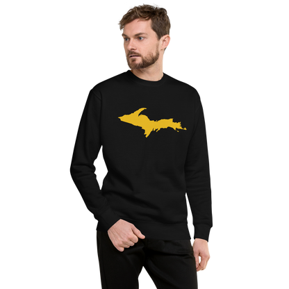 Michigan Upper Peninsula Sweatshirt (w/ Gold UP Outline) | Unisex Premium