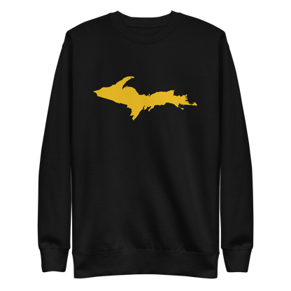 Michigan Upper Peninsula Sweatshirt (w/ Gold UP Outline) | Unisex Premium