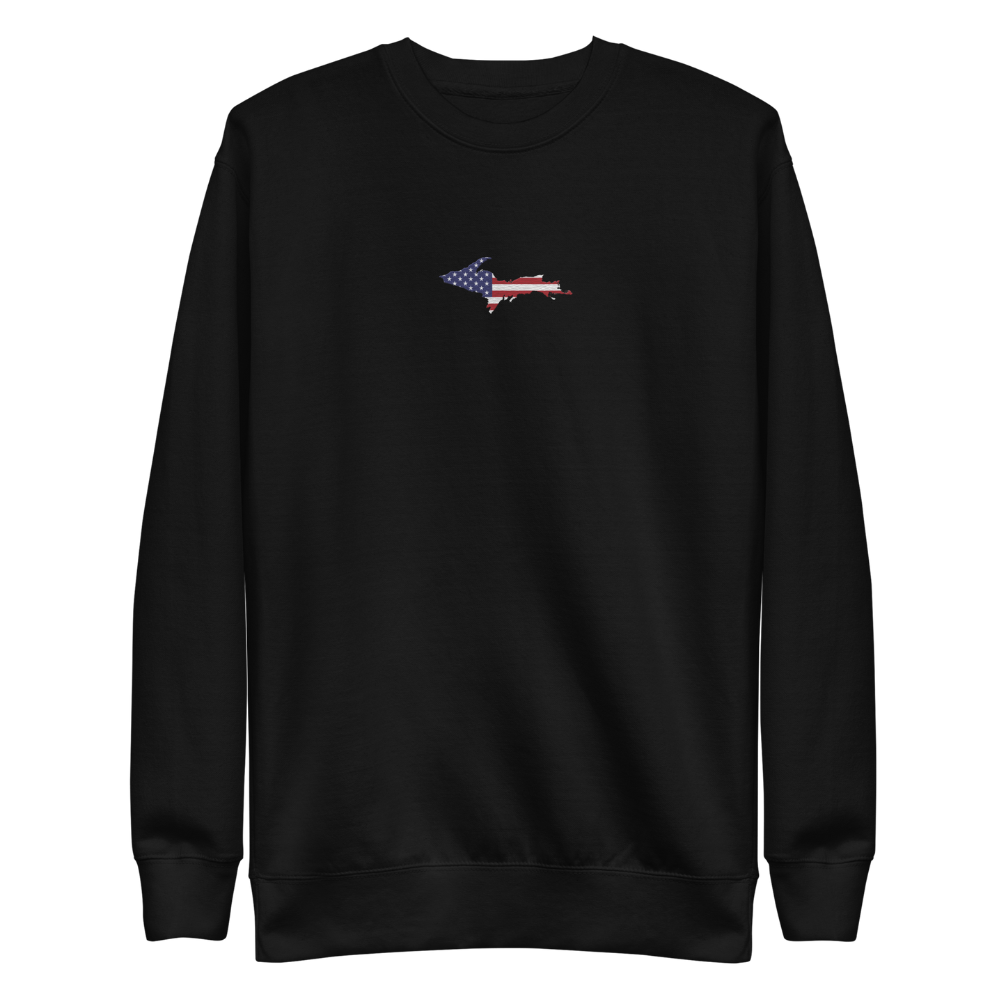 Michigan Upper Peninsula Sweatshirt (w/ Embroidered UP USA Flag Outline) | Unisex Premium