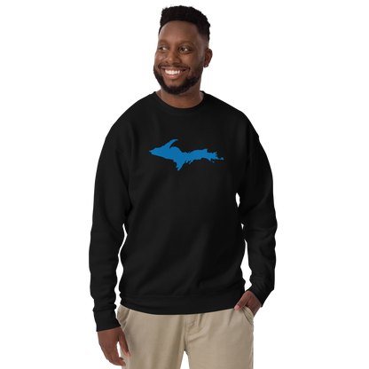 Michigan Upper Peninsula Sweatshirt (w/ Azure UP Outline) | Unisex Premium