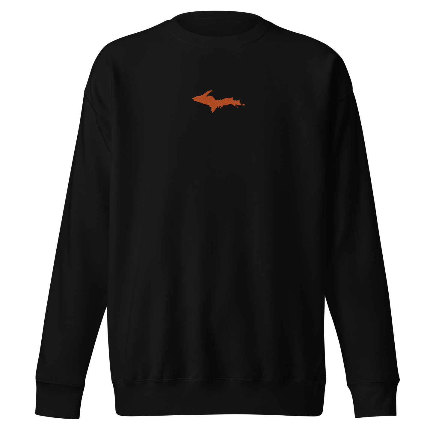 Michigan Upper Peninsula Sweatshirt (w/ Embroidered Orange UP Outline) | Unisex Premium