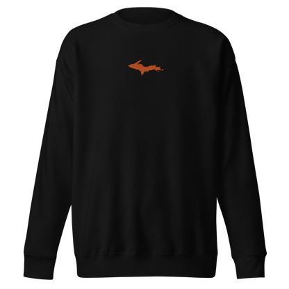 Michigan Upper Peninsula Sweatshirt (w/ Embroidered Orange UP Outline) | Unisex Premium