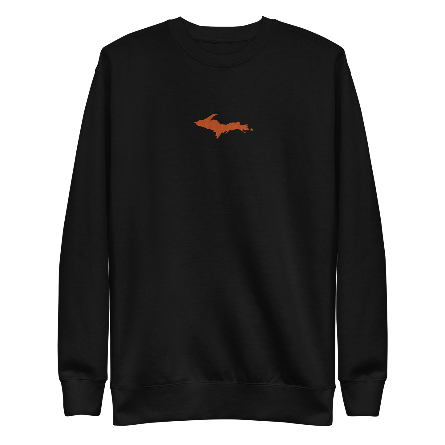 Michigan Upper Peninsula Sweatshirt (w/ Embroidered Orange UP Outline) | Unisex Premium