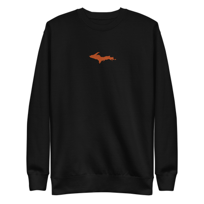 Michigan Upper Peninsula Sweatshirt (w/ Embroidered Orange UP Outline) | Unisex Premium