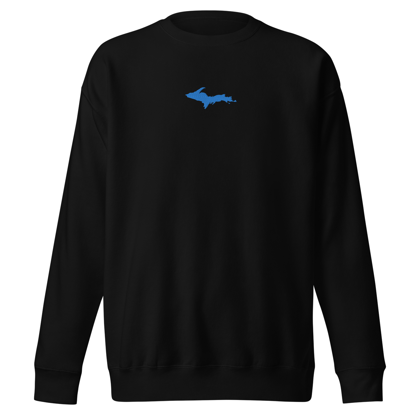 Michigan Upper Peninsula Sweatshirt (w/ Embroidered Azure UP Outline) | Unisex Premium