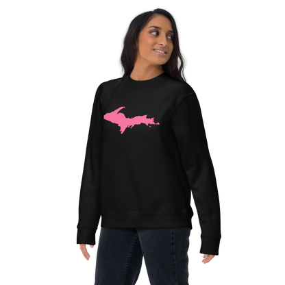 Michigan Upper Peninsula Sweatshirt (w/ Pink UP Outline) | Unisex Premium