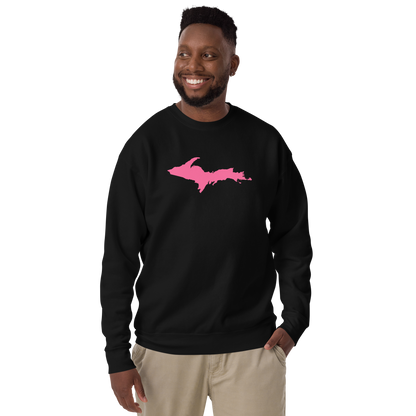 Michigan Upper Peninsula Sweatshirt (w/ Pink UP Outline) | Unisex Premium