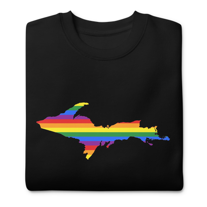 Michigan Upper Peninsula Sweatshirt (w/ UP Pride Flag Outline) | Unisex Premium