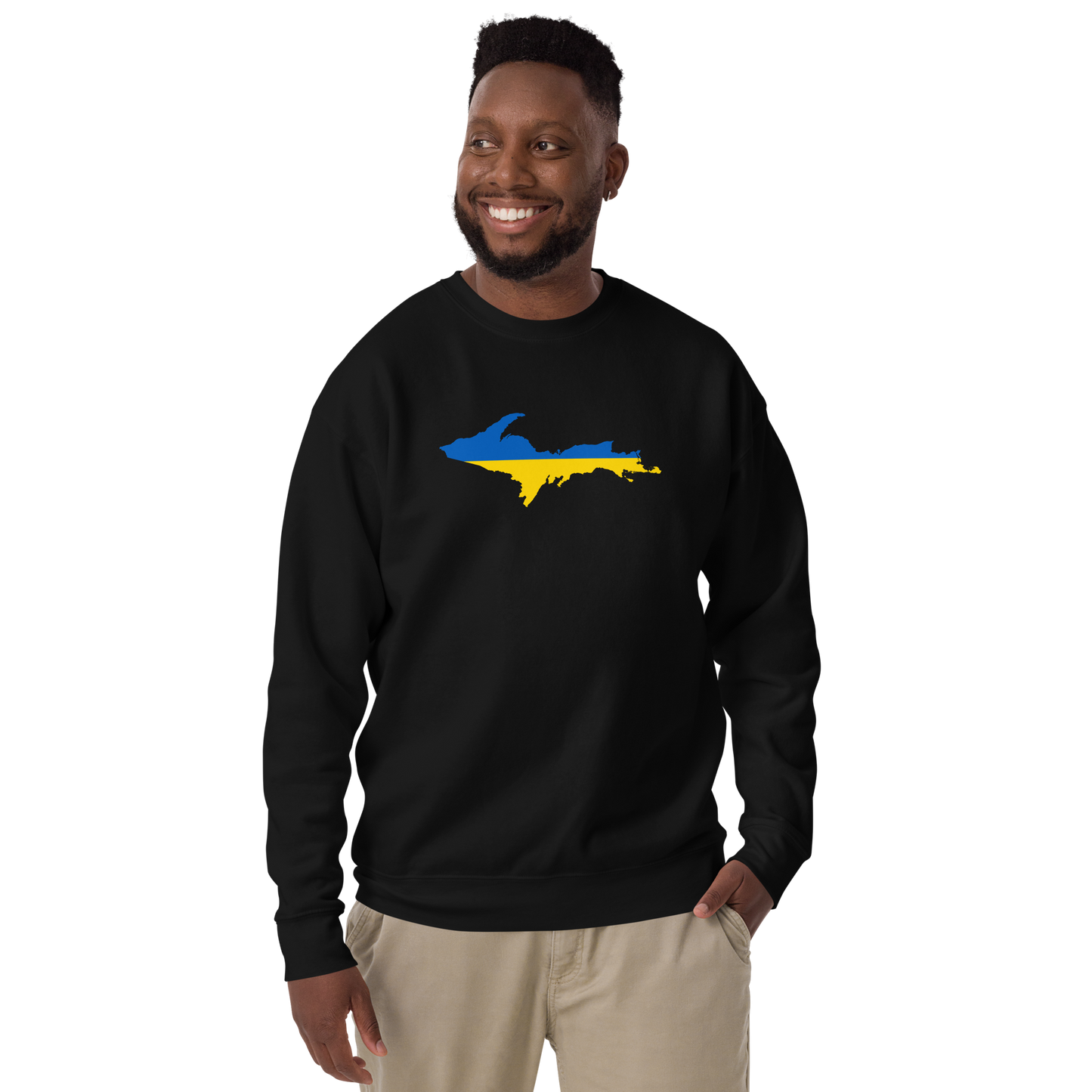 Michigan Upper Peninsula Sweatshirt (w/ UP Ukraine Outline) | Unsiex Premium