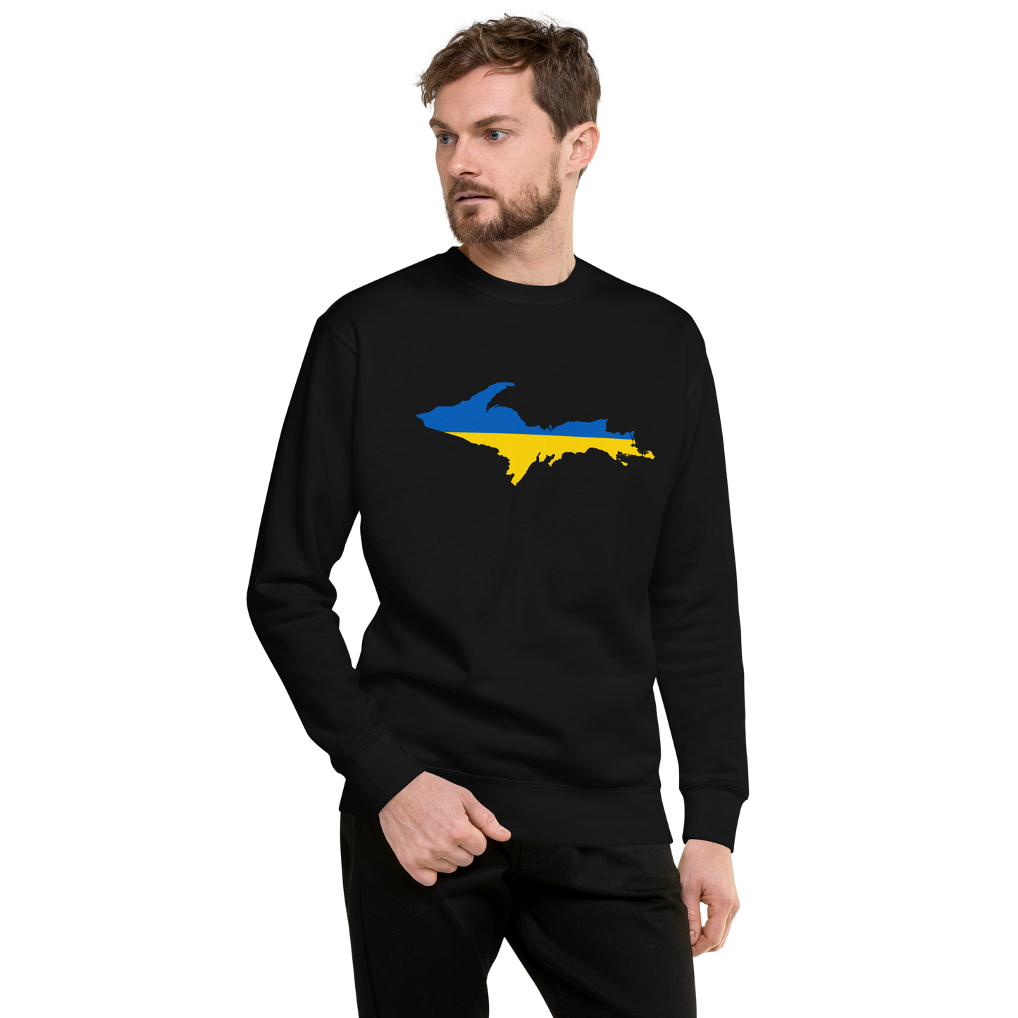 Michigan Upper Peninsula Sweatshirt (w/ UP Ukraine Outline) | Unsiex Premium