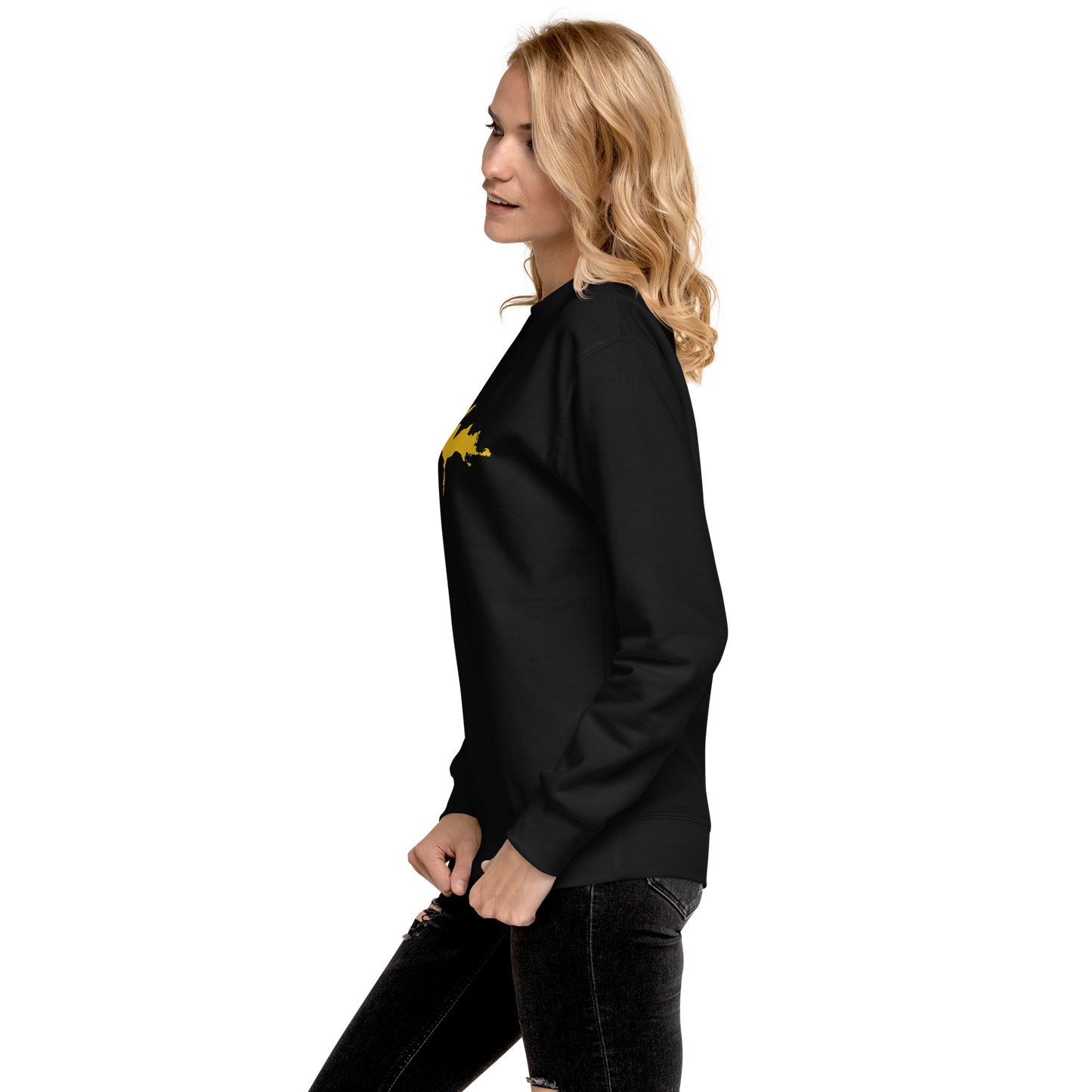 Michigan Upper Peninsula Sweatshirt (w/ Gold UP Outline) | Unisex Premium