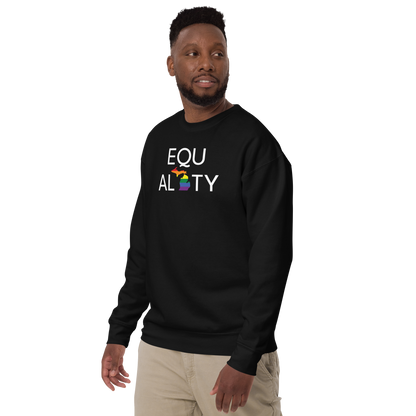 Michigan 'Equality' Premium Sweatshirt (LGBTQ Pride Colors)