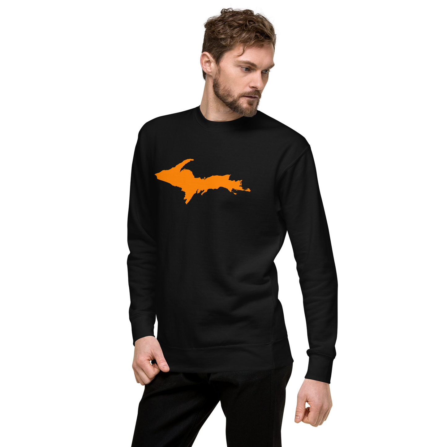 Michigan Upper Peninsula Sweatshirt (w/ Orange UP Outline) | Unisex Premium