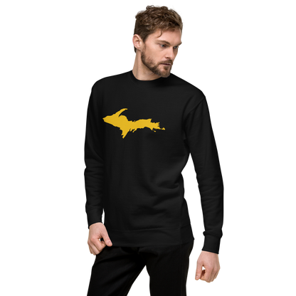 Michigan Upper Peninsula Sweatshirt (w/ Gold UP Outline) | Unisex Premium