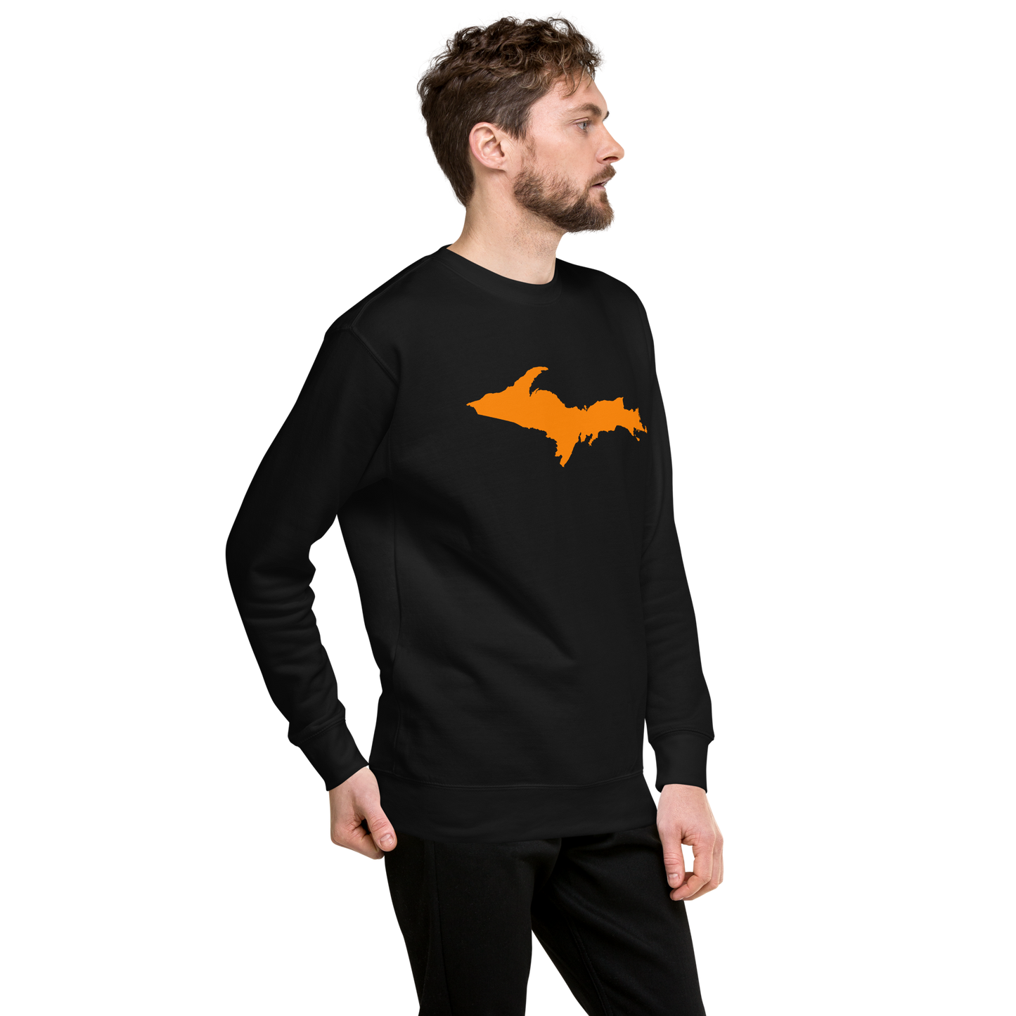 Michigan Upper Peninsula Sweatshirt (w/ Orange UP Outline) | Unisex Premium