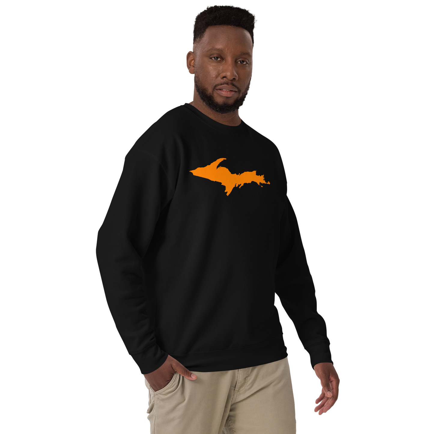 Michigan Upper Peninsula Sweatshirt (w/ Orange UP Outline) | Unisex Premium