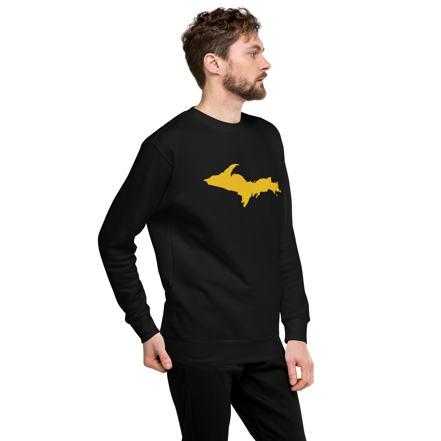 Michigan Upper Peninsula Sweatshirt (w/ Gold UP Outline) | Unisex Premium