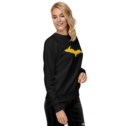 Michigan Upper Peninsula Sweatshirt (w/ Gold UP Outline) | Unisex Premium