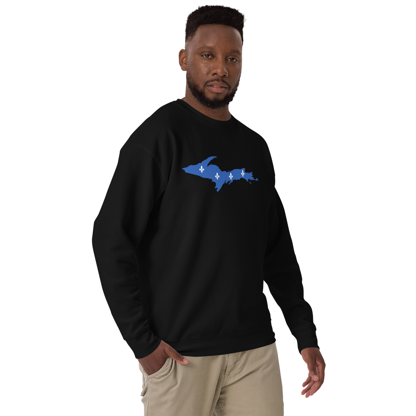 Michigan Upper Peninsula Sweatshirt (w/ UP Quebec Flag Outline) | Unisex Premium