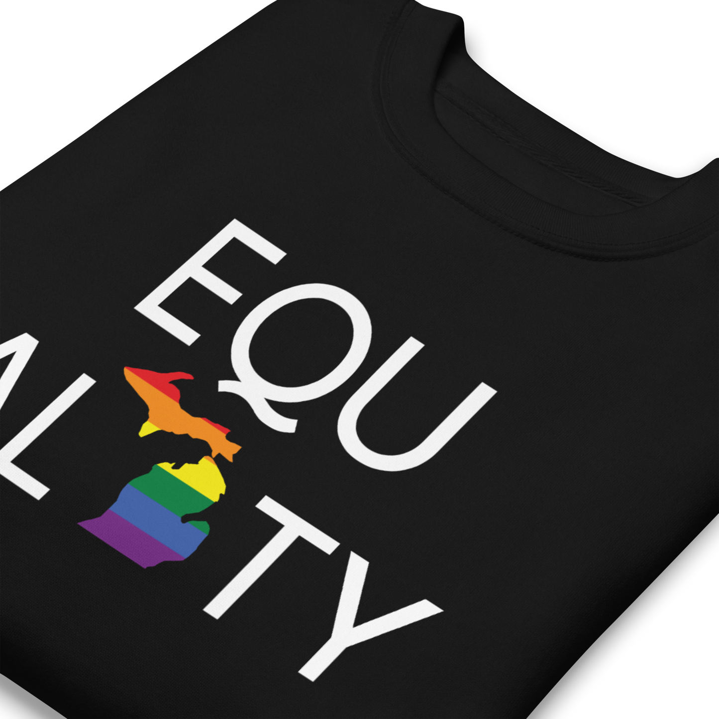 Michigan 'Equality' Premium Sweatshirt (LGBTQ Pride Colors)