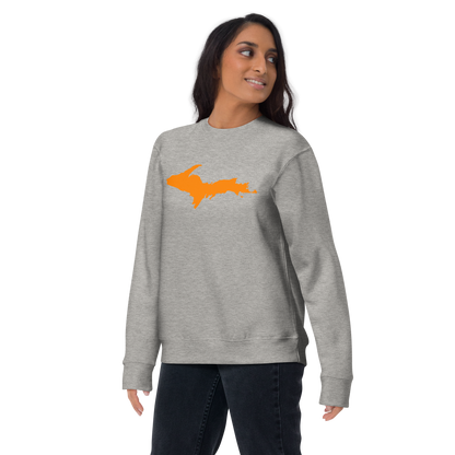 Michigan Upper Peninsula Sweatshirt (w/ Orange UP Outline) | Unisex Premium