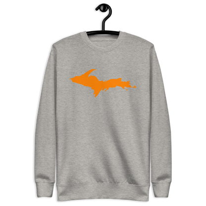 Michigan Upper Peninsula Sweatshirt (w/ Orange UP Outline) | Unisex Premium