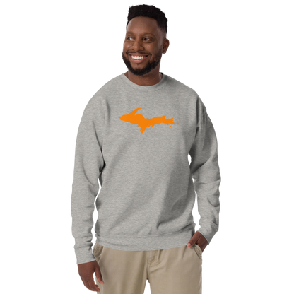 Michigan Upper Peninsula Sweatshirt (w/ Orange UP Outline) | Unisex Premium