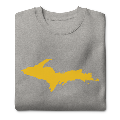 Michigan Upper Peninsula Sweatshirt (w/ Gold UP Outline) | Unisex Premium