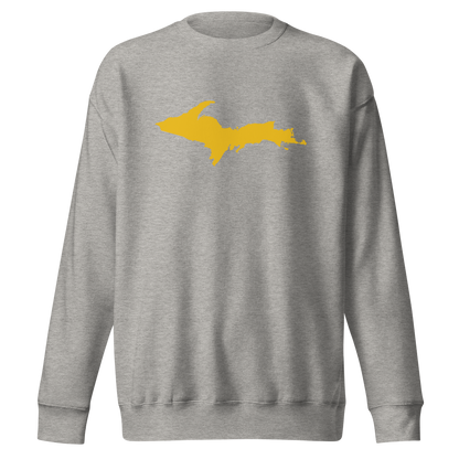 Michigan Upper Peninsula Sweatshirt (w/ Gold UP Outline) | Unisex Premium