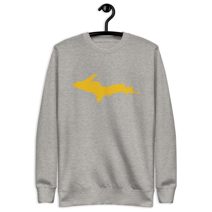 Michigan Upper Peninsula Sweatshirt (w/ Gold UP Outline) | Unisex Premium