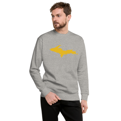 Michigan Upper Peninsula Sweatshirt (w/ Gold UP Outline) | Unisex Premium