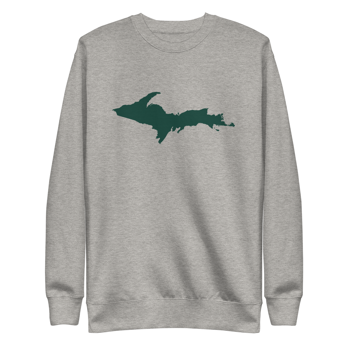 Michigan Upper Peninsula Sweatshirt (w/ Green UP Outline) | Unisex Premium