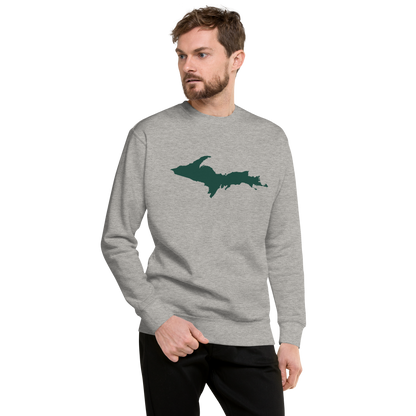 Michigan Upper Peninsula Sweatshirt (w/ Green UP Outline) | Unisex Premium
