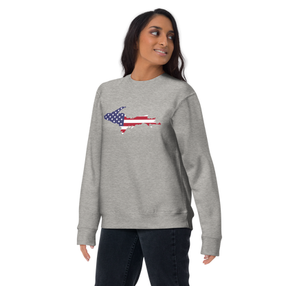 Michigan Upper Peninsula Sweatshirt (w/ UP USA Flag Outline) | Unisex Premium