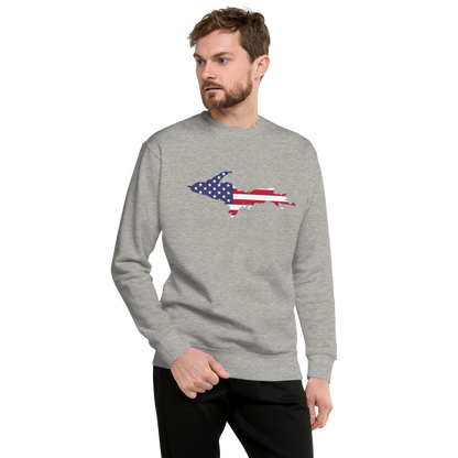 Michigan Upper Peninsula Sweatshirt (w/ UP USA Flag Outline) | Unisex Premium