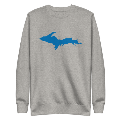 Michigan Upper Peninsula Sweatshirt (w/ Azure UP Outline) | Unisex Premium