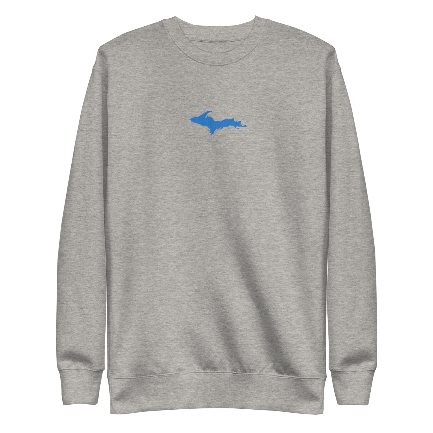 Michigan Upper Peninsula Sweatshirt (w/ Embroidered Azure UP Outline) | Unisex Premium