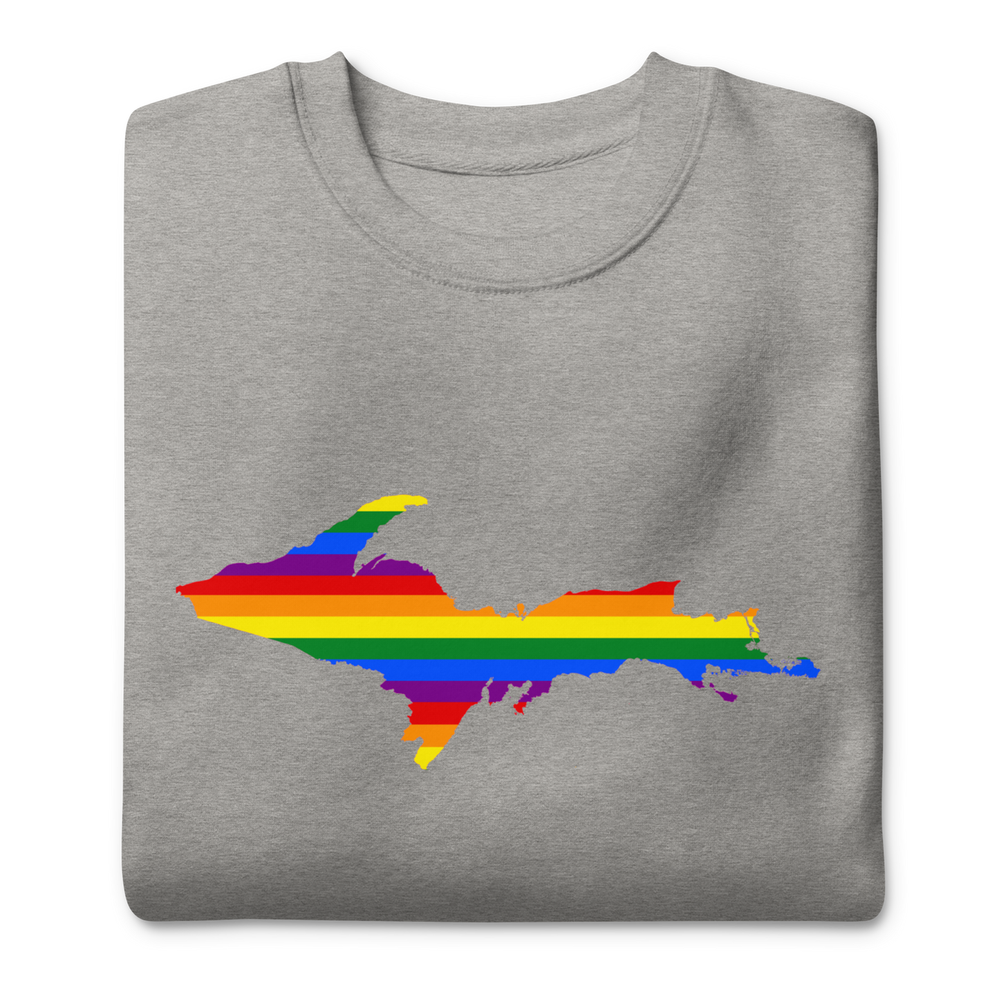 Michigan Upper Peninsula Sweatshirt (w/ UP Pride Flag Outline) | Unisex Premium