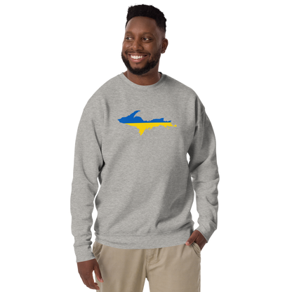 Michigan Upper Peninsula Sweatshirt (w/ UP Ukraine Outline) | Unsiex Premium