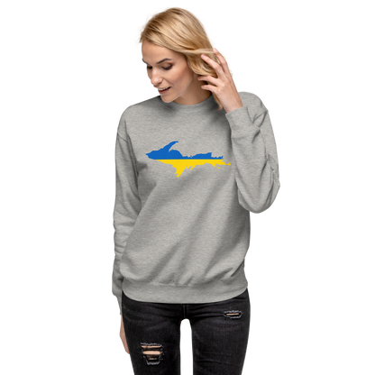 Michigan Upper Peninsula Sweatshirt (w/ UP Ukraine Outline) | Unsiex Premium