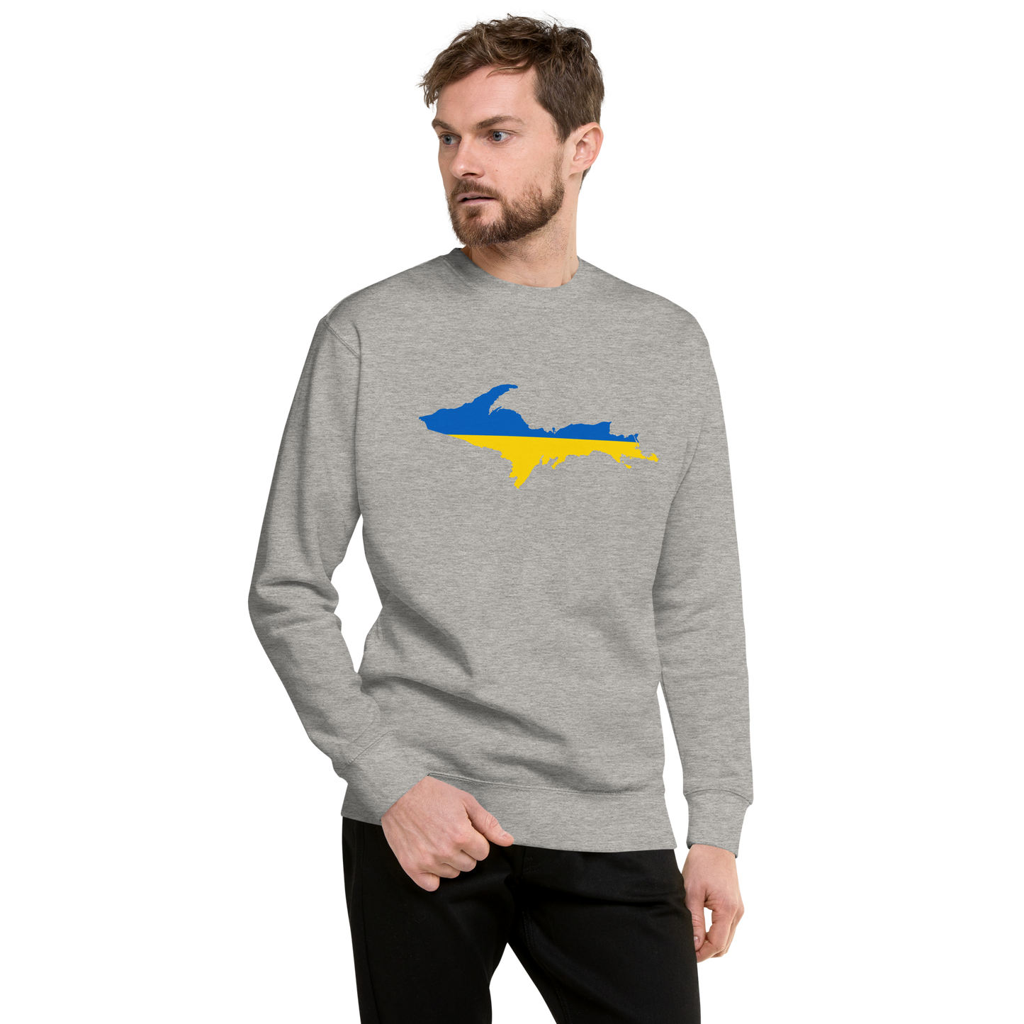 Michigan Upper Peninsula Sweatshirt (w/ UP Ukraine Outline) | Unsiex Premium