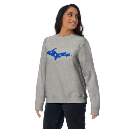 Michigan Upper Peninsula Sweatshirt (w/ UP Quebec Flag Outline) | Unisex Premium