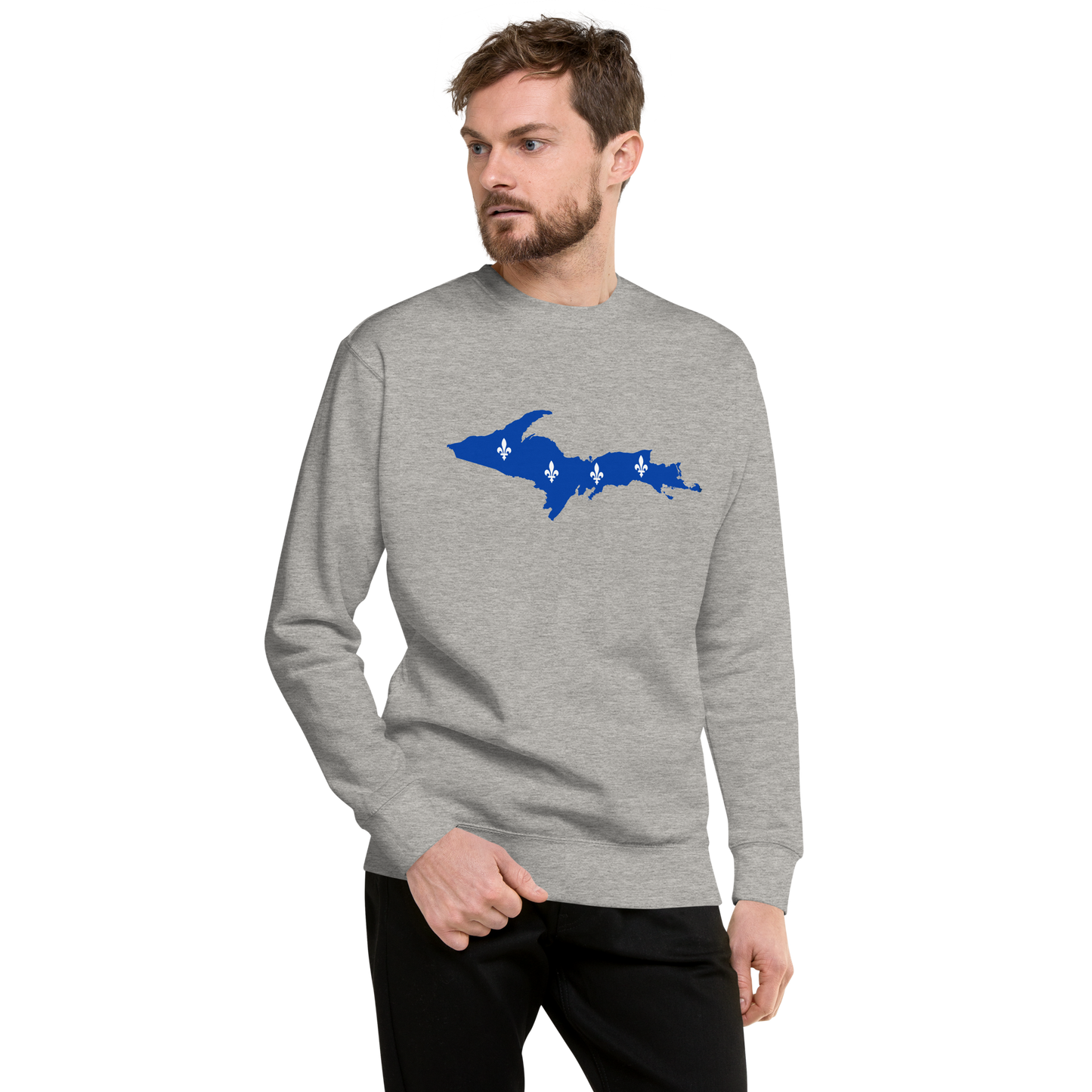 Michigan Upper Peninsula Sweatshirt (w/ UP Quebec Flag Outline) | Unisex Premium