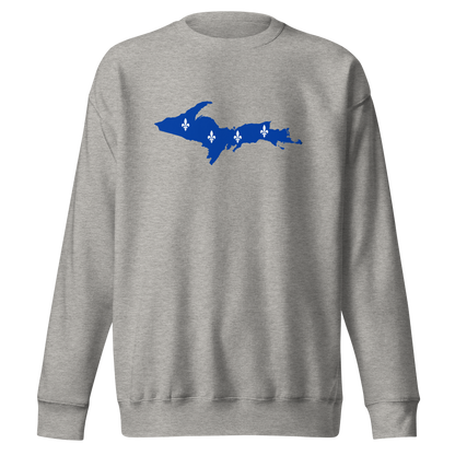 Michigan Upper Peninsula Sweatshirt (w/ UP Quebec Flag Outline) | Unisex Premium