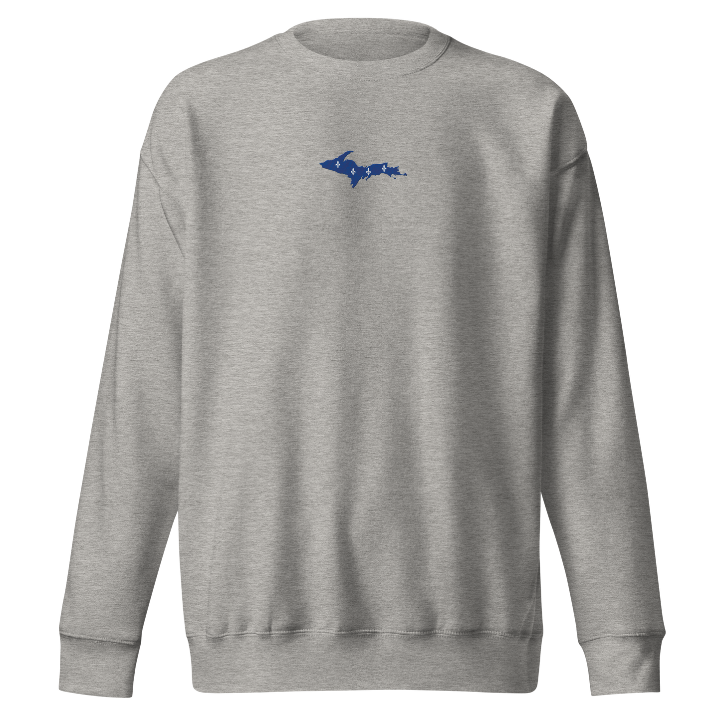 Michigan Upper Peninsula Sweatshirt (w/ Embroidered UP Quebec Flag Outline) | Unisex Premium