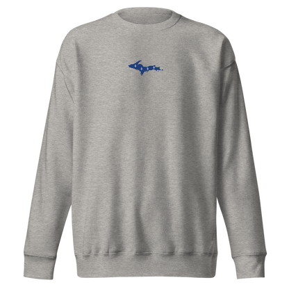 Michigan Upper Peninsula Sweatshirt (w/ Embroidered UP Quebec Flag Outline) | Unisex Premium